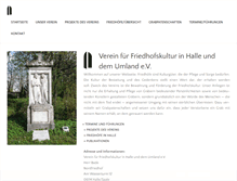 Tablet Screenshot of friedhofskultur-halle.de